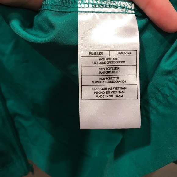 Nike Green Zip Front Lightweight Jacket L Stripe - Picture 6 of 7